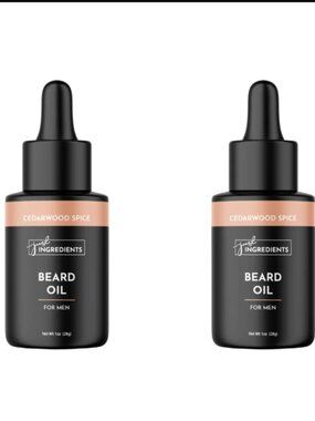 2-Pack - Just Ingredients Beard Oil Cedarwood Spice